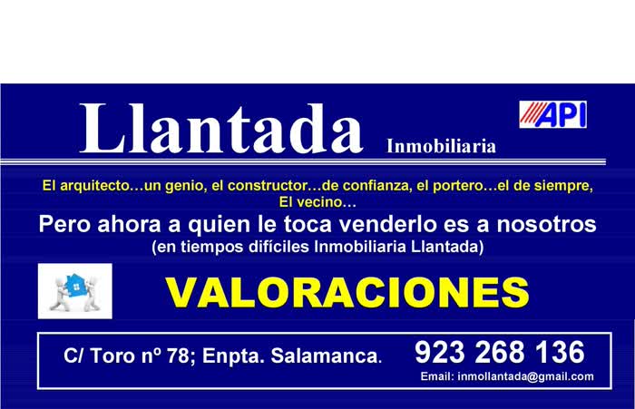 Inmobiliaria Llantada, Inmobiliaria en Salamanca.